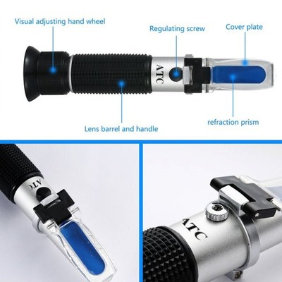 HandHeld Refractometer Bean juice concentration meter 0-25%
