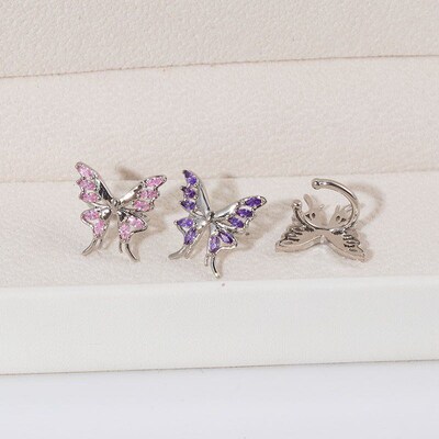 Henson Clipon Butterfly Earring HighQuality Unique Earring C