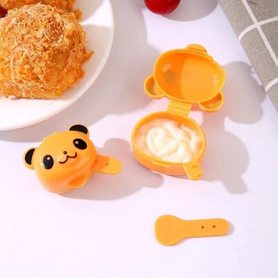 2PCS Mini Seasoning Sauce Bottle Panda Tomato Ketchup Bottle