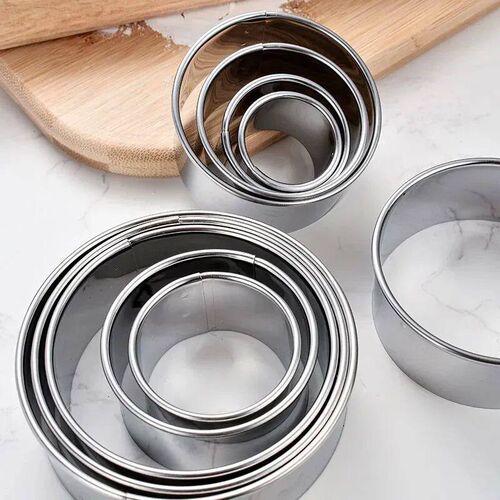 5PCS Round Stainless Steel Biscuit Mold Dumpling Skin Cuttin