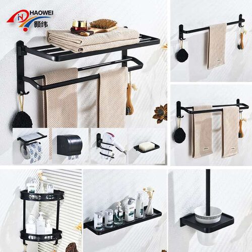 Bathroom Rack Non-perforated Towel Rack Bathroom Space Alumi
