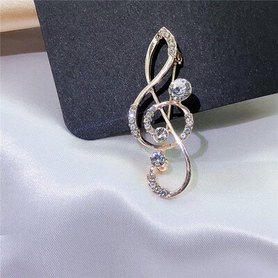 AntiExposure Pearl Corsage Pin Womens Fresh Sweet Note Brooc