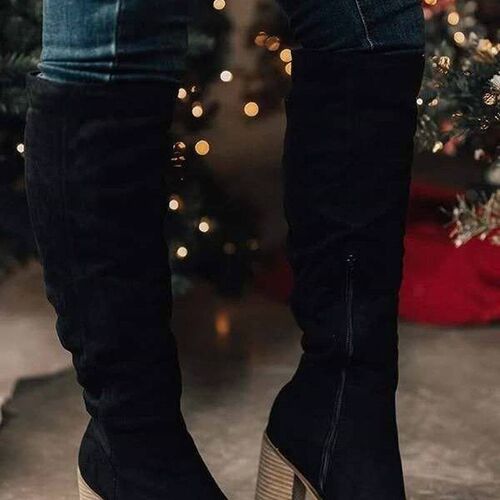 Over the knee boots women 2021 autumn and winter thick heel