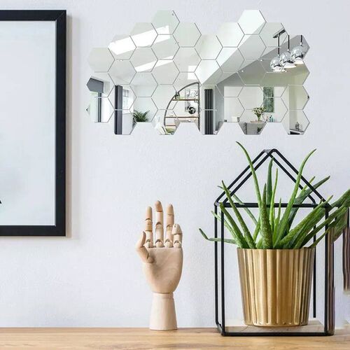 45pcs Mirror Wall er, Hexagon Wall Art er, DIY Household Dec