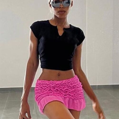 Joskaa Chiffon Pink Hip Skirt Women Clothing Summer  Sexy