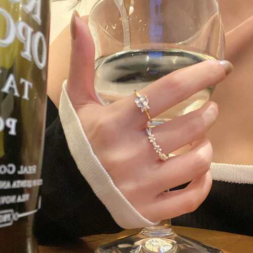 Camellia Open Ring Womens Design Niche Advanced Adjustable