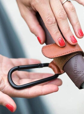 1/2pcs PU Leather Baby Bag Stroller Hook Pram Cart Organizer