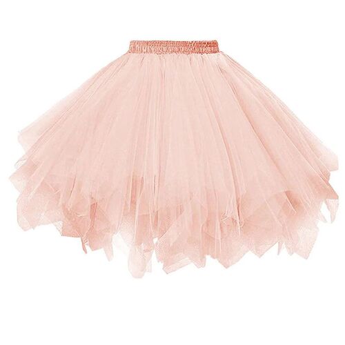 Women Vintage Tulle Skirt Short Tutu Mini Skirts Adult Dance