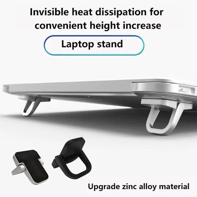 2pcs Laptop Stand Portable Metal Holder Foldable Nvisible La
