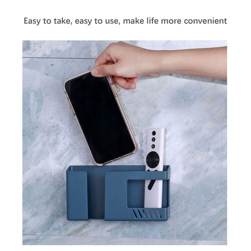 Double Layer Wall Mounted Organizer Box Punch Free TV Remote