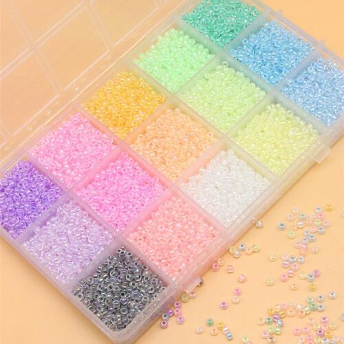 3mm 15 colors glory in the dark fluorescent seed beads set f