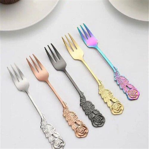 1~4PCS Fruit Fork Dessert Spoon Elegant And Classical Fork