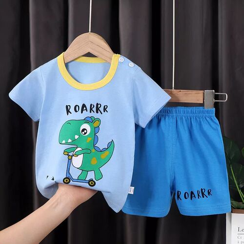 Dinosaur Print Clothes Suits For Children Unisex Baby Kids C