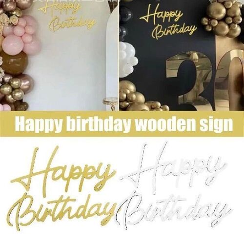 Happy Birthday Wooden Sign For Backdrop Cutout Letters
