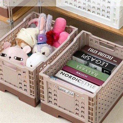 6 Colors Foldable Storage Basket with Handle Collapsible