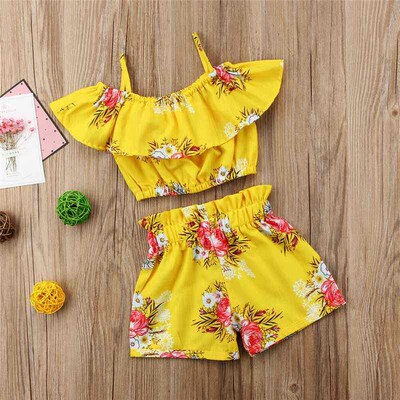 Fashion Hot Toddler Baby Summer 2020 Kid Clothes Floral Prin