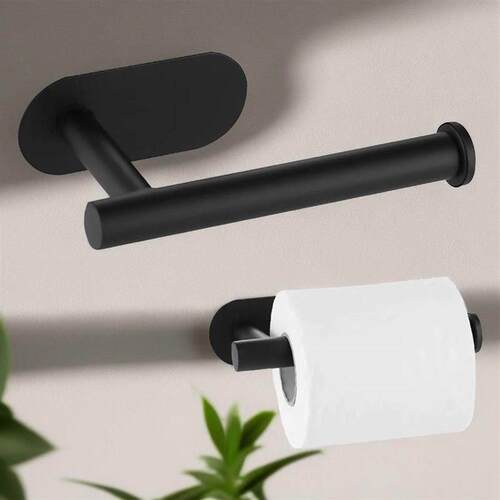 Adhesive Toilet Roll Paper Holder Organizer Wall Mount