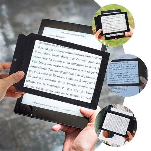 2 Pcs Black Border Magnifying Glass Magnifier for Reading