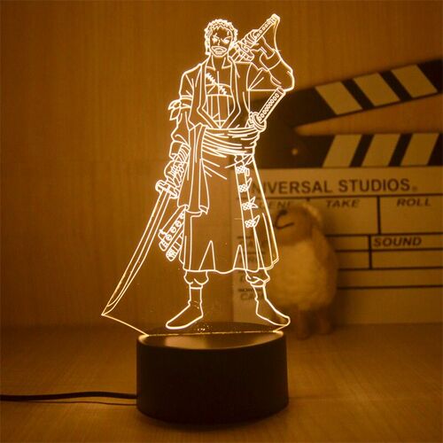 New.3D LED Night Light Roronoa Zoro Figure Toys Table Lamp H