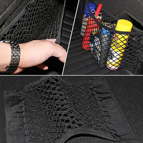 Car Back Rear Trunk Organizer Net Mesh Seat Elastic String M