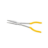 波斯BOSI加长型尖嘴钳加长柄老虎钳5度90度弯头弯嘴长嘴钳子11寸