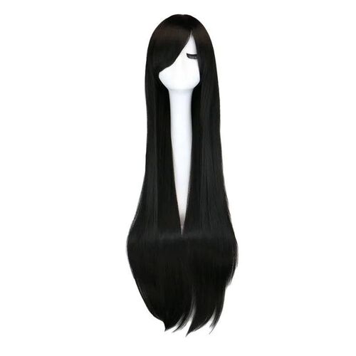 Long Straight Cosplay Wig Black Purple Black Red Pink Blue