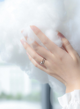 Simple Fashion Opening Ring For Women Retro Minimalist Doubl