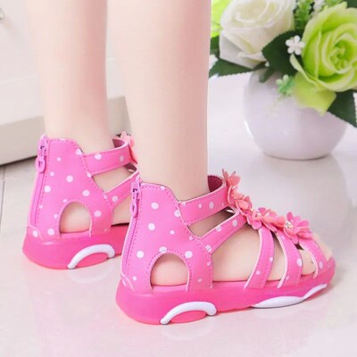 Girls Sandals Flowers Kids Roman Sandals Children Gladiator