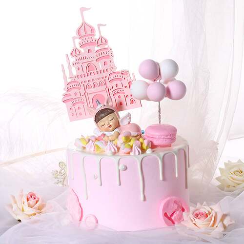 Baking cake decoration unicorn ornaments Princess castle ins
