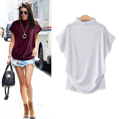 Women Tops Korean Style Fashion Womens Cotton Blouse Short S