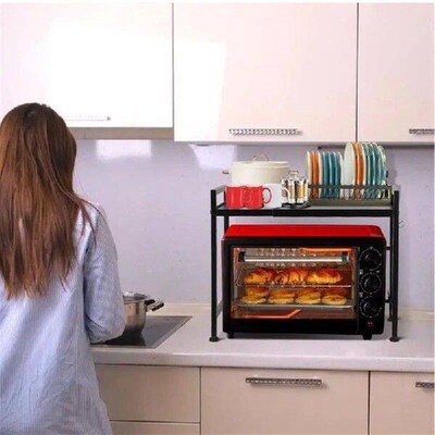 Microwave Countertop Stand Expandable Multilayer Microwave