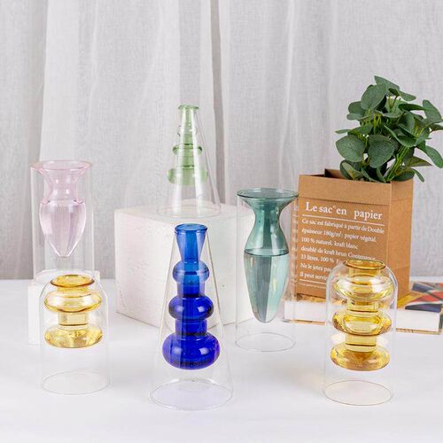 Nordic Home Decor Glass Vase Living Room Decoration Flower V