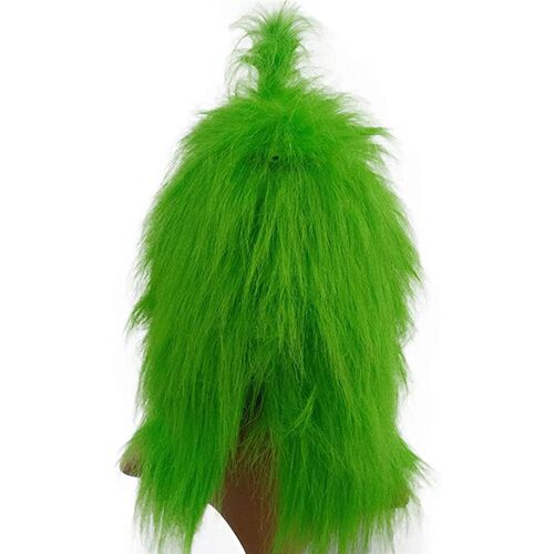 Cute How Christmas Green Haired Grinch Cosplay Mask Latex Ha