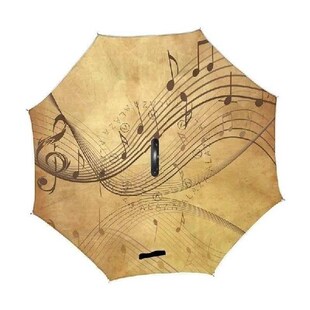 Creative Reverse Yellow Note Umbrella Music Windproof