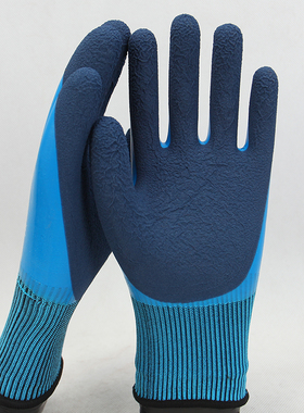 同富劳保防水耐磨王防滑耐酸加厚搬运汽修层涂胶透气橡胶男手