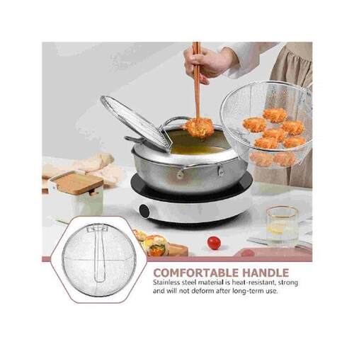Stainless Steel Frying Basket Griddle Premium Snack Suite