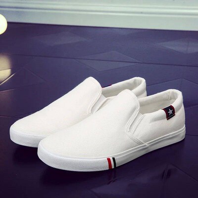 Fashion Slip on Loafer Washed Vulcanized Flat Shoes
