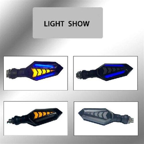 Double Side Flowing Motorcycles Turn Signals Light For