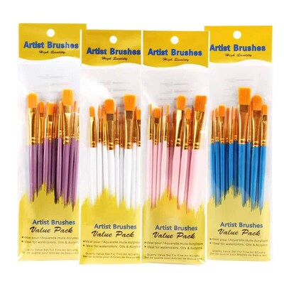 10 pcs Artist Paint Brushes Set for Acrylic Painting Oil