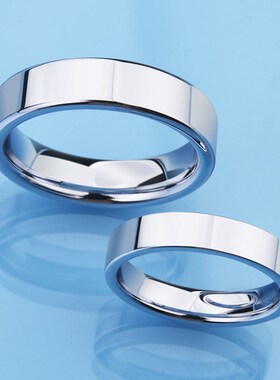 High Polished Silver Color Tungsten Wedding Rings for Couple