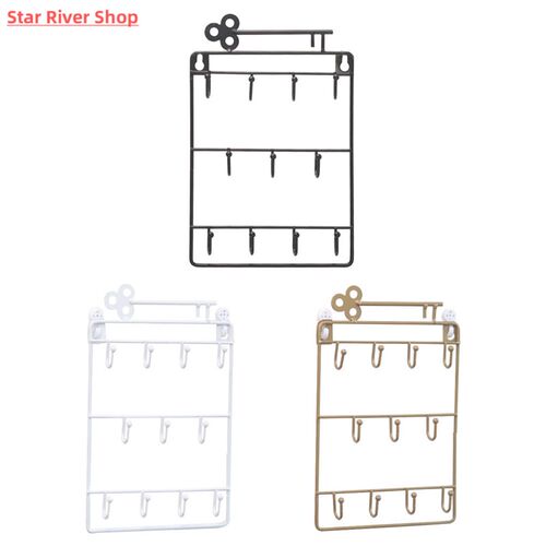 Modern Style Iron Wall Mounted 11 Hangers Hooks Key Holder C
