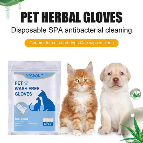 Pet No-Bath Glove Cleaning Supplies Hair Removal Petting Wip