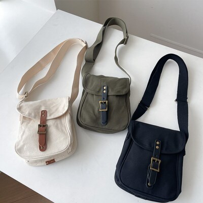 Tote Bags for Women 2023 Retro Solid Color College Style Des