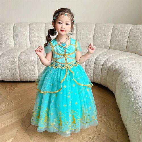 Korean Style Summer Girls Princess Ariel Cinderella Dress Ex