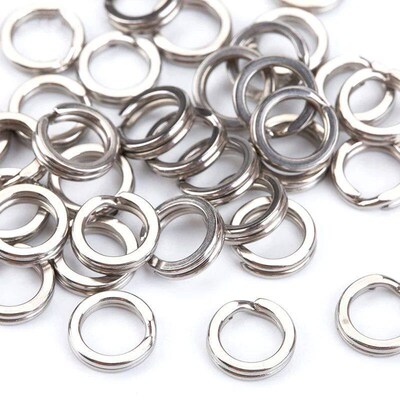 200pcs Stainless Steel Fishing Split Rings Double Loop Conne