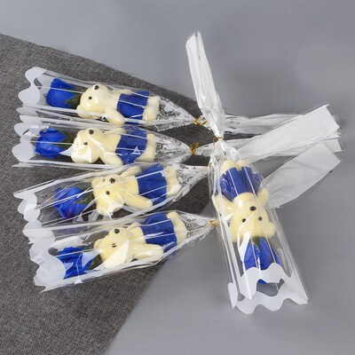 Chinese Valentines Day Single Bear Rose Soap Flower Floor P