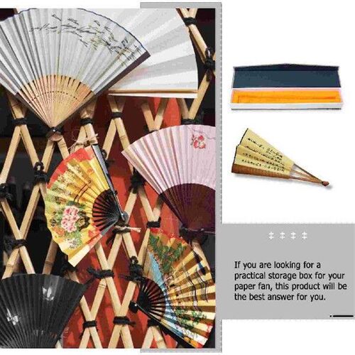 Vintage Fan Box Hand Held Baby Boxes for Shower Paper