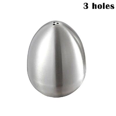 1 Pcs Durable Stainless Steel Egg-Shaped Salt Pepper Shaker