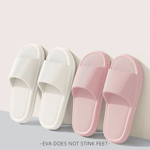 Women Summer Concise EVA Slippers Men Soft Home Slides