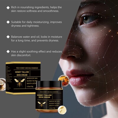 Tallow and Honey Moisturizing Cream: Deeply nourishing and h
